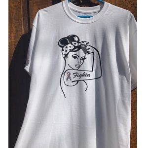 Cancer fighters Rosie the riveter shirt